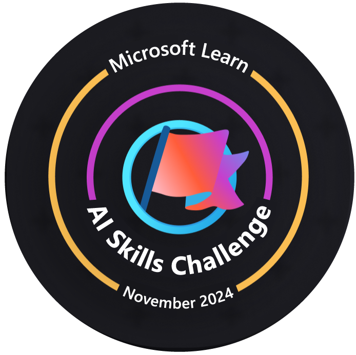 Microsoft Learn AI Skills Challenge November 2024 badge