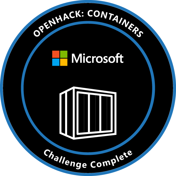 Microsoft OpenHack Containers badge